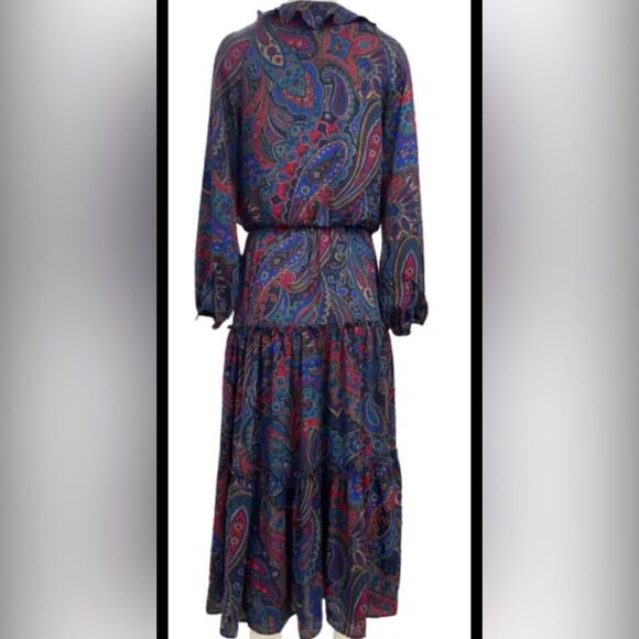 Lauren Ralph Lauren- Women’s Paisley Ruffle Dress - Size 2 - Picture 5 of 13
